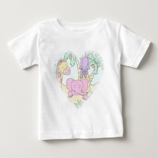 ジャングルベビーハート2 ベビーTシャツ (正面)