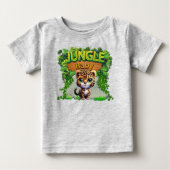 ジャングルベビーヒョウ、かわいい野生動物キティ猫🐆 ベビーTシャツ (正面)