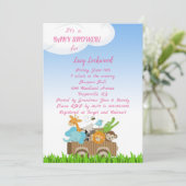ジャングルベビーベビーガールシャワー招待状 招待状 (スタンド正面)