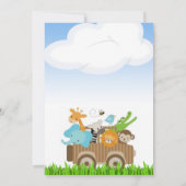 ジャングルベビーベビーガールシャワー招待状 招待状 (裏面)