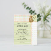 ジャングルベビー、少年ベビー誕生のお知らせ3 招待状 (スタンド正面)