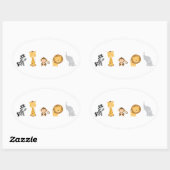 ジャングルベビー 楕円形シール (シート)