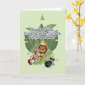 ジャングルベルクリスマスカード カード (黄色い花)