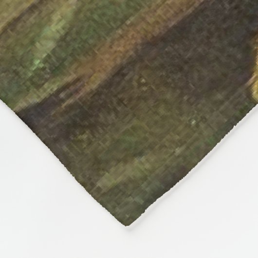 ジャングルホーム – 野生のヒョウのペア フリースブランケット (角)