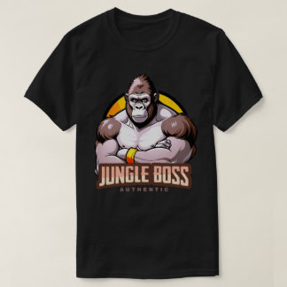 ジャングルボスおもしろい- gorilla graphic - Gorilla Tシャツ