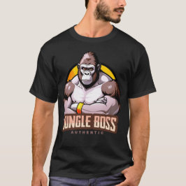ジャングルボスおもしろい- gorilla graphic - Gorilla Tシャツ