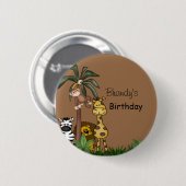 ジャングルボタン 缶バッジ (正面&裏面)