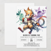 ジャングルボホモンキー誕生日 招待状 (正面/裏面)