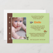 ジャングルボーイの命名式招待状 招待状 (正面/裏面)