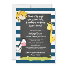 ジャングルボーイ動物の黒板ベビーシャワー