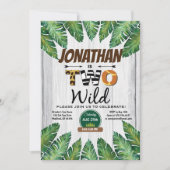 ジャングルボーイ2歳の誕生日パーティの招待状。サファリ 招待状 (正面)