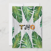 ジャングルボーイ2歳の誕生日パーティの招待状。サファリ 招待状 (裏面)