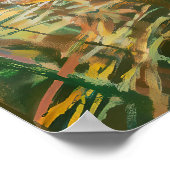 ジャングルマッシュルーム – パインタリースタイル自然アート ポスター (角)