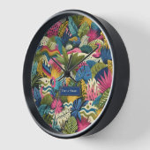 ジャングルモダンアート 壁時計 (傾斜)