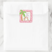 ジャングルモダンキリンSafari赤ちゃんシャワーシール スクエアシール (バッグ)