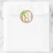 ジャングルモダンキリンSafari赤ちゃんシャワーシール ラウンドシール (バッグ)