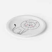 ジャングルモダンライオン/かわいい赤ちゃんシャワー1歳の誕生日 ペーパープレート (アングル)