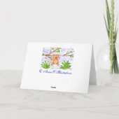 ジャングルモンキーキッド誕生日カード カード (裏面)