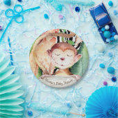 ジャングルモンキーキレーフベビーシャワーアニマルプリント ペーパープレート (パーティー)