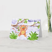 ジャングルモンキー勇気付けられるカード カード (正面)