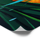 ジャングルライオネス反射鮮やか- Water Art ポスター (角)