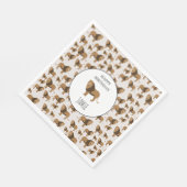 ジャングルライオパーソナライズされたンアニマルパターン誕生日 スタンダードランチョンナプキン (角)