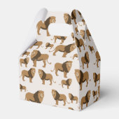 ジャングルライオパーソナライズされたンアニマルパターン誕生日 フェイバーボックス (裏面サイド)