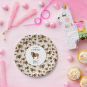 ジャングルライオパーソナライズされたンアニマルパターン誕生日 ペーパープレート (パーティー)