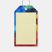 ジャングルライオンの水色の名前モノグラムのキング ギフトタグ (裏面)