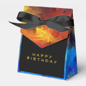 ジャングルライオンの水色の名前モノグラムのキング フェイバーボックス (正面サイド)