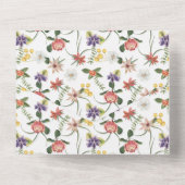 ジャングルライオンの水色の赤ちゃんシャワー女の子の男の子 オールインワン招待状 (裏面)