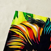 ジャングルライオンアポップ・アートのートデザイン ビーチタオル (インサイチュ)