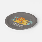 ジャングルライオンベビーシャワープレート ペーパープレート (アングル)