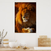 ジャングルライオン二世の王、太陽を浴びる ポスター (キッチン)