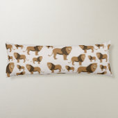 ジャングルライオン動物のパターン ボディピロー (裏面)