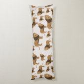 ジャングルライオン動物のパターン ボディピロー (裏面 (縦))