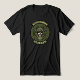 ジャングルライダー特殊部隊ベテランのドクロ トライブレンドTシャツ