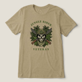 ジャングルライダー特殊部隊ベテランのドクロ トライブレンドTシャツ