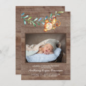 ジャングルリトルモンキー写真誕生のお知らせ 案内状 (正面/裏面)