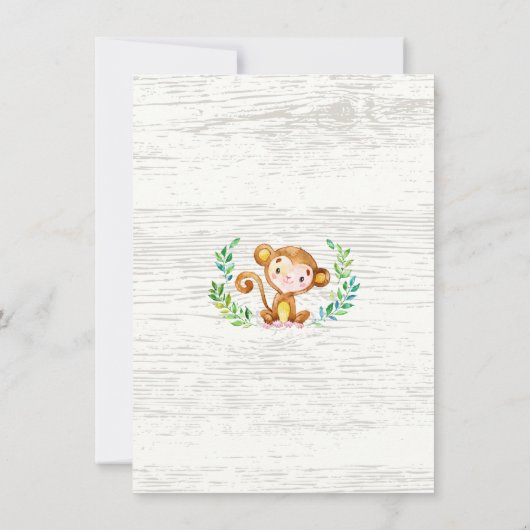ジャングルリトルモンキー写真誕生のお知らせ 案内状 (裏面)
