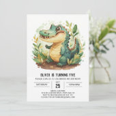 ジャングルリバーワニ誕生日 招待状 (スタンド正面)