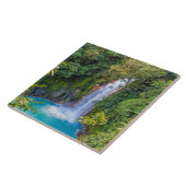 ジャングルリラックスの美しユニークい青い滝 タイル (側面)