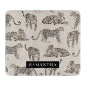 ジャングルレオパード野生動物のパターン カッティングボード (正面)