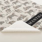 ジャングルレオパード野生動物のパターン シェルパブランケット (3/4)