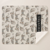 ジャングルレオパード野生動物のパターン シェルパブランケット (正面(横))