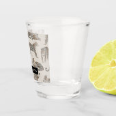 ジャングルレオパード野生動物のパターン ショットグラス (右)