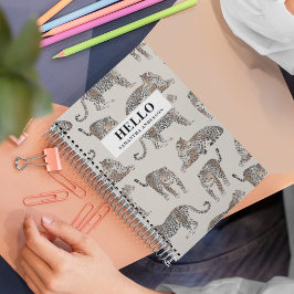 ジャングルレオパード野生動物のパターン ノートブック