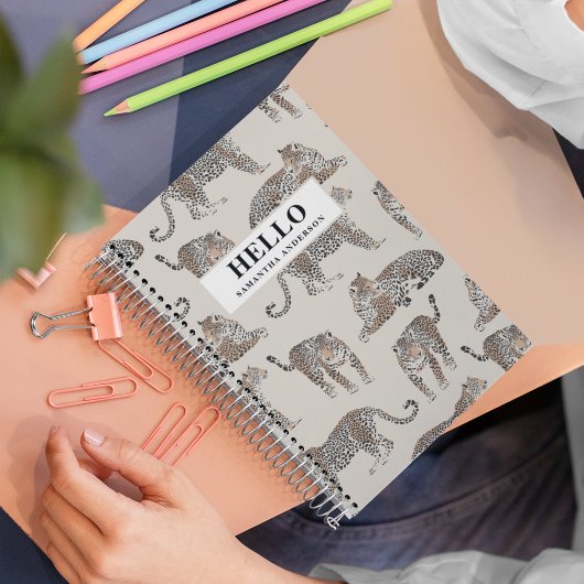 ジャングルレオパード野生動物のパターン ノートブック