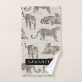 ジャングルレオパード野生動物のパターン バスタオルセット (ハンドタオル)