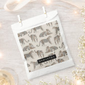 ジャングルレオパード野生動物のパターン フェイバーバッグ (クリップ留めされた状態)